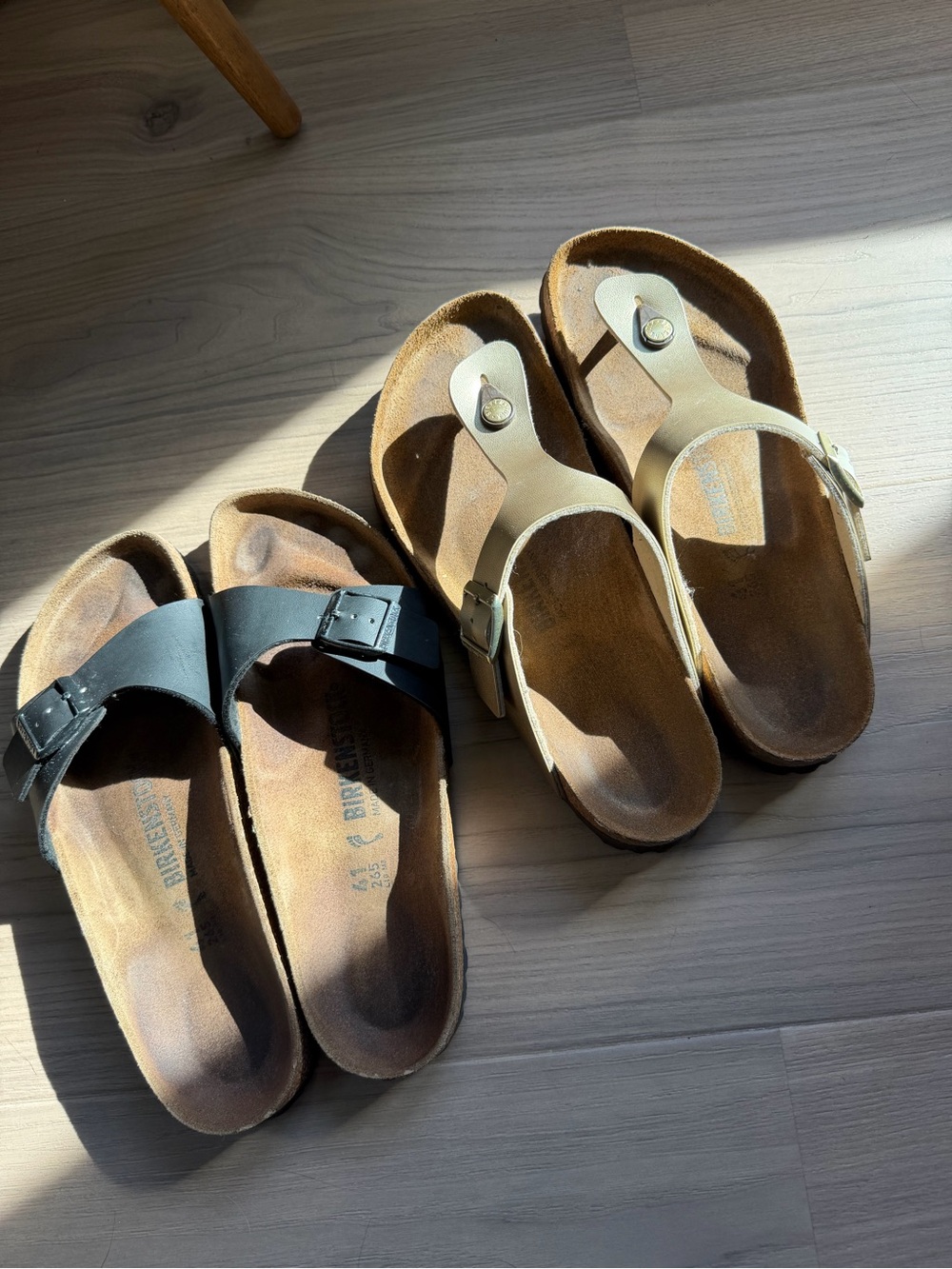 Two pair Birkenstock 41 narrow